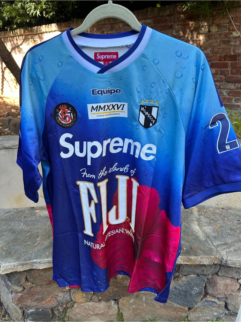 Authentic Supreme Blue & Pink Fiji Graphic Jersey